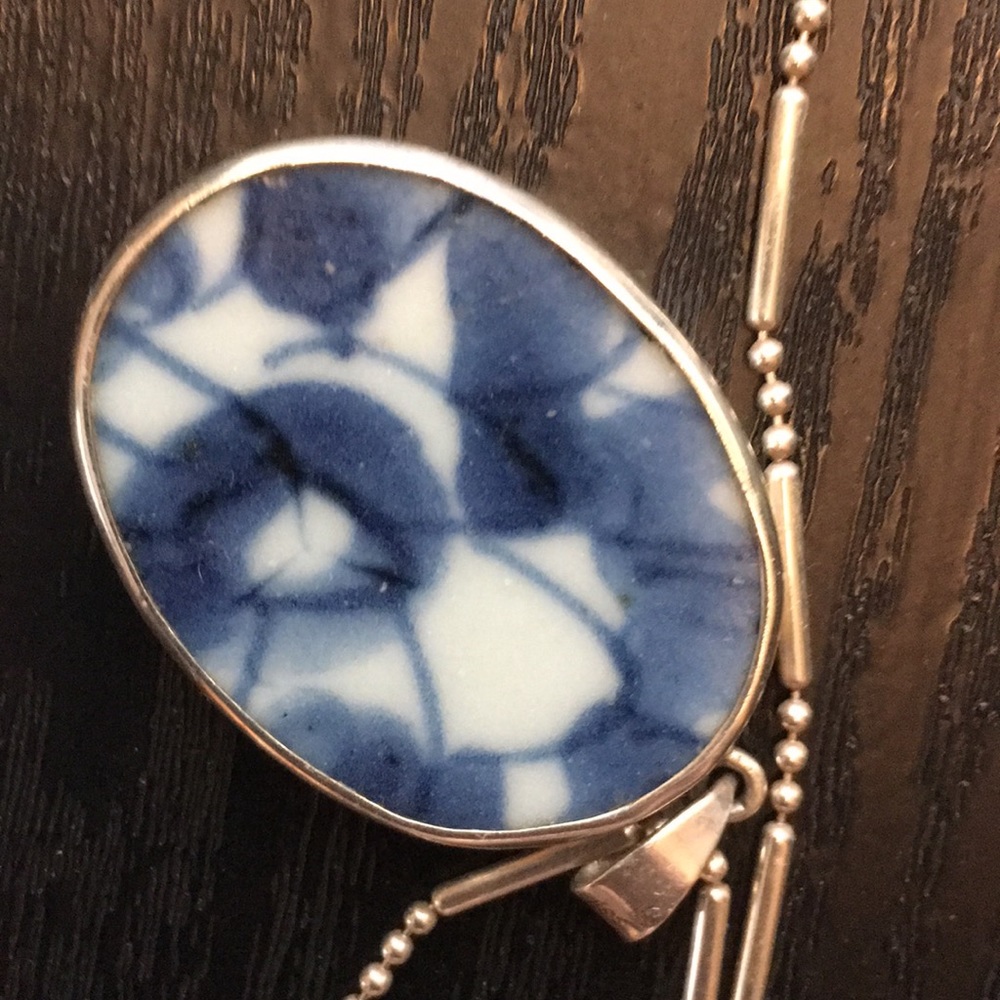 Blue stone pendant